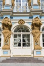 The figure of Atlant on the facade of the Catherine Palace in Tsarskoye Selo