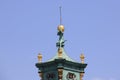 Figure of Atlas holding the celestial sphere on tower at Wilanow Palace, Warsaw, Poland Royalty Free Stock Photo