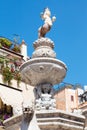 Figure of baroque style fountain in Taormina