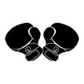 figure boxing gloves icon design