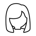 figure casual woman formal face icon