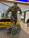 Warsaw, Poland - 8 November 2019: Hulk Statue in Atrium Shopping Centre