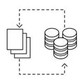 figure distributed database icon image design