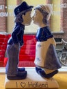 Figure of Dutch kissing couple Feel the love in Amsterdam, Holland, Netherlands Royalty Free Stock Photo