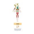 Figure of egyptian ancient god osiris holding of power symbols crook and flail