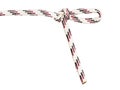 Figure-eight knot with draw-loop tied on rope Royalty Free Stock Photo