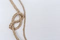 Figure-eight knot or Flemish knot on light rope.