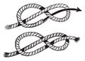 Figure Eight Knot, vintage illustration Royalty Free Stock Photo