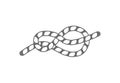 Figure eight rope knot isolated vector icon Royalty Free Stock Photo