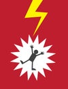 Figure Electrocuted Royalty Free Stock Photo