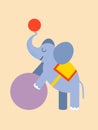 The figure of the elephant with balloons Royalty Free Stock Photo