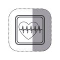 figure emblem heartbeat icon