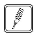 figure emblem pendrive icon Royalty Free Stock Photo