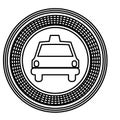 figure emblem taxi front car icon