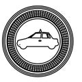 figure emblem taxi side car icon