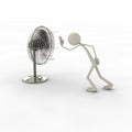 Figure with fan Royalty Free Stock Photo