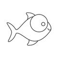 figure fish with big eyes icon