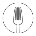 figure fork icon image design