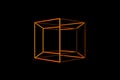Figure in the form of a framework cube black background Royalty Free Stock Photo