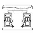 Figure gas station icon design Royalty Free Stock Photo