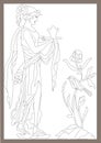 Figure Glass Designing Vector CDR using for Plotter Vinyl Cutting After frosting etching nr colours works
