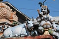 Figure on the Hindu temple on the island of Ceylon.