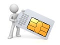 Figure holding SIM card