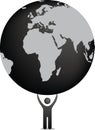 Figure holding the world Royalty Free Stock Photo