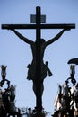Figure of Jesus on the cross carved in wood by the sculptor Alva