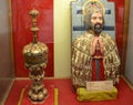 The figure of King Steven I. made of marzipan. The Marzipan Museum in Szentendre.