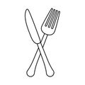 figure knife and fork icon design