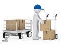 Figure load package Royalty Free Stock Photo