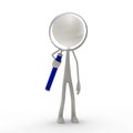 Figure with loupe Royalty Free Stock Photo