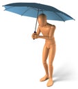 Figure, man under umbrella Royalty Free Stock Photo