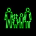 The figure of a man, a woman, a boy and a girl. Family concept n Royalty Free Stock Photo