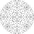 Figure mandala for coloring doodles sketch