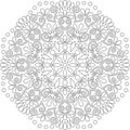 Figure mandala for coloring doodles sketch