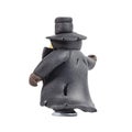 The figure of a mystical character with high hat and a black cloak, made of plasticine
