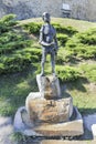 Figure of a knight next to the castle in Nowy Sacz, Poland