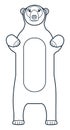 The figure of the polar bear. Line icon.