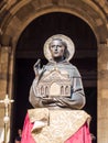 Figure on Saint Anthony in fron of Se de Lisboa Cathedral on Jun Royalty Free Stock Photo