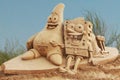 The figure of the sand spongebob Royalty Free Stock Photo