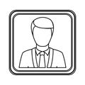 figure silver emblem technical support man assistant Royalty Free Stock Photo