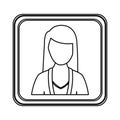 figure silver emblem technical support woman assistant Royalty Free Stock Photo