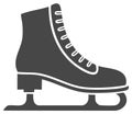 Figure skate icon simple flat vector illustration for winter sport activity Royalty Free Stock Photo