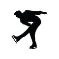 Figure skate man silhouette Royalty Free Stock Photo