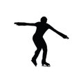 Figure skate man silhouette