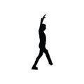 Figure skate man silhouette Royalty Free Stock Photo