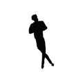 Figure skate man silhouette