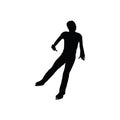 Figure skate man silhouette Royalty Free Stock Photo